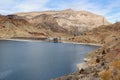 Boysen Dam at the Southern Entrance of the Wind River Canyon Scenic Byway in Central Wyoming. Royalty Free Stock Photo
