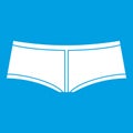 Boyshorts icon white Royalty Free Stock Photo