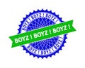 BOYZ! BOYZ! BOYZ! Bicolor Clean Rosette Template for Seals Royalty Free Stock Photo