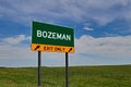 US Highway Exit Sign for Bozeman Royalty Free Stock Photo