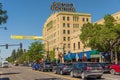 BOZEMAN, MT, USA - AUGUST 24, 2021: The legendary Hotel Baxter building ion Main Street in Bozeman, MT.