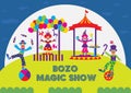 Bozo magic show Royalty Free Stock Photo