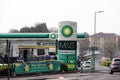 BP petrol station and M and S shop in Billericay, Essex, UK