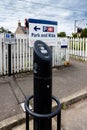 BP pulse 7 two car electric vehicle EV or PHEV charging station or charge point at a Scotrail train station