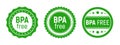 BPA free badge, eco green stamp set grunge. Royalty Free Stock Photo