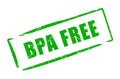 Bpa free plastic stamp Royalty Free Stock Photo