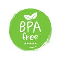 BPA free vector icon. Plastic free logo toxic chemical bpa element eco safe icon