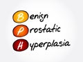 BPH - Benign Prostatic Hyperplasia, acronym Royalty Free Stock Photo