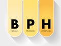 BPH - Benign Prostatic Hyperplasia acronym, medical concept background