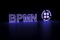 BPMN neon concept self illumination background