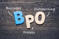 BPO Wood Letters Acronym