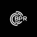 BPR letter logo design on black background. BPR creative initials letter logo concept. BPR letter design