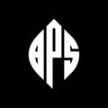 BPS circle letter logo design with circle and ellipse shape. BPS ellipse letters with typographic style. The three initials form a Royalty Free Stock Photo