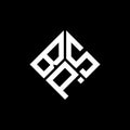 BPS letter logo design on black background. BPS creative initials letter logo concept. BPS letter design Royalty Free Stock Photo