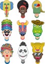 Barranquilla carnival character vector illustration