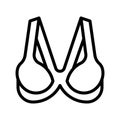 Bra or Brassiere vector illustration, line style icon Royalty Free Stock Photo