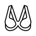 Bra or Brassiere vector illustration, line style icon Royalty Free Stock Photo