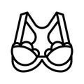 Bra or Brassiere vector illustration, line style icon Royalty Free Stock Photo