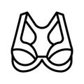 Bra or Brassiere vector illustration, line style icon Royalty Free Stock Photo