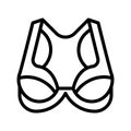 Bra or Brassiere vector illustration, line style icon Royalty Free Stock Photo