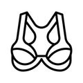 Bra or Brassiere vector illustration, line style icon Royalty Free Stock Photo