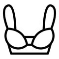 Bra bustier icon, outline style