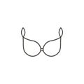 Bra, female wear icon - Vector. Simple element illustration natural concept. Bra, female wear icon - Vector. Organic concept