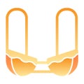 Bra flat icon. Lady brassiere color icons in trendy flat style. Woman underware gradient style design, designed for web