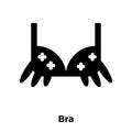 Bra icon vector isolated on white background, logo concept of Br Royalty Free Stock Photo