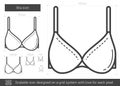 Bra line icon. Royalty Free Stock Photo