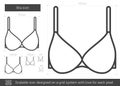 Bra line icon. Royalty Free Stock Photo