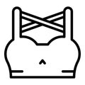 Bra outfit icon outline vector. Fashion gym