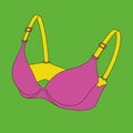 Bra. Pop art image. Undergarment image.