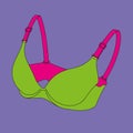 Bra. Pop art image. Undergarment image.