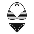 Bra swimsuit icon, simple style Royalty Free Stock Photo