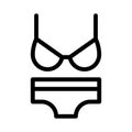 Bra thin line vector icon Royalty Free Stock Photo