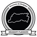 brabant flamand map label. Vector illustration decorative design Royalty Free Stock Photo