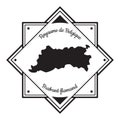 Brabant flamand map label. Vector illustration decorative design Royalty Free Stock Photo