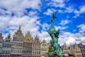 Brabo Fountain in Antwerp, Belgium Royalty Free Stock Photo