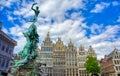 Brabo Fountain in Antwerp, Belgium Royalty Free Stock Photo