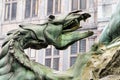 The Brabo Fountain in Grote Markt, Antwerp, Belgium. Details Autumn trip to Antwerp Royalty Free Stock Photo