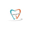 Brace Smile Tooth Logo Template Illustration Design. Vector EPS 10