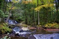 Beautiful waterfall at a public park in Muskoka in autumn Royalty Free Stock Photo