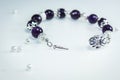 Bracelet with Amethyst Royalty Free Stock Photo