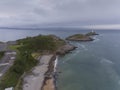 Bracelet Bay and Mumbles lighthouse Gower UK Royalty Free Stock Photo