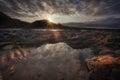 Bracelet Bay rock pool Mumbles Swansea Royalty Free Stock Photo