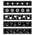 Bracelet black template for the Halloween holiday, vector illustration