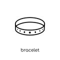 Bracelet icon. Trendy modern flat linear vector Bracelet icon on