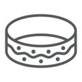 Bracelet line icon, jewellery and accessory, bangle sign, vector graphics, a linear pattern on a white background. Royalty Free Stock Photo