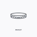 Bracelet outline icon. Simple linear element illustration. Isolated line Bracelet icon on white background. Thin stroke sign can